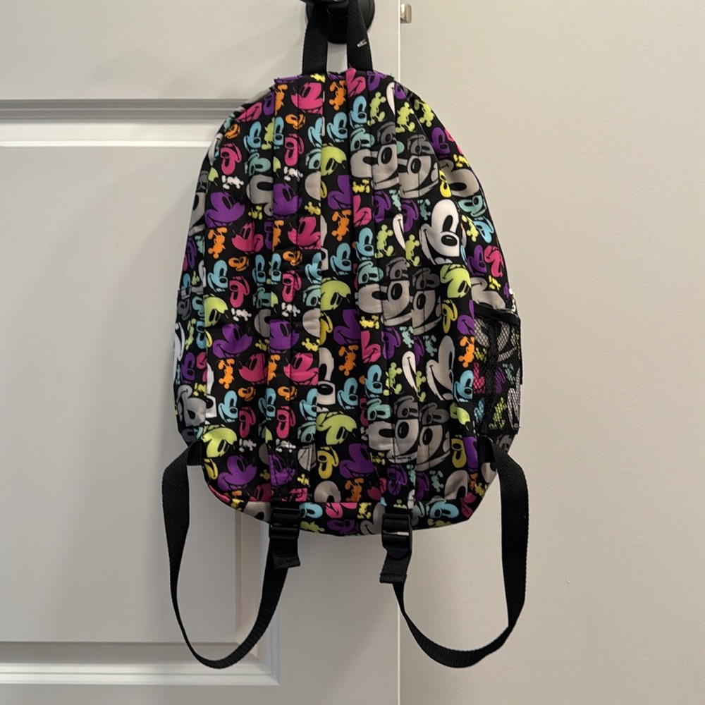 Disney parks Mickey Mouse face multi color backpack bag - Picture 2 of 6